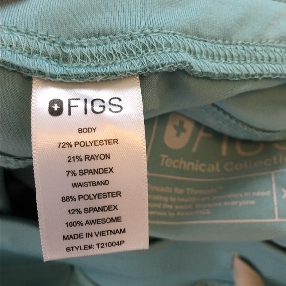 FIGS Sea Glass Kade Scrubs Pants XS/P Ink Stain - Picture 13 of 16